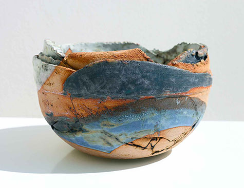 AK Art Gallery-Eleni Kolaitou-large deep clay with crystal-bowl