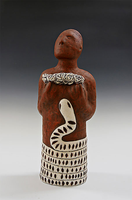 Beth Ozarow---Snake Man-Artful Home ceramic figure sculpture