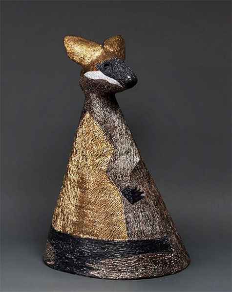 Black Tailed Swamp Wallaby 2, 2014, Earthenware, 69 x 44 x 46cm