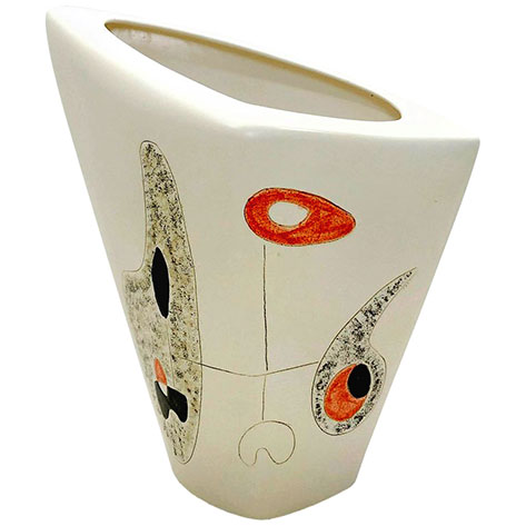 Denise and Peter Orlando,- arge Decorative Vase, Cream White vase