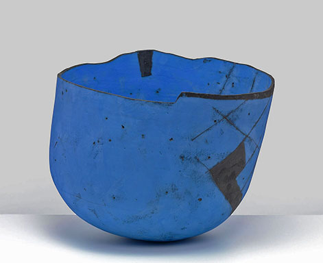 Gordon Baldwin (b. 1932) Massive blue bowl, 1991earthenware, painted coloured slips and glazes, 53.5 cm diameter