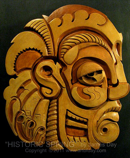 Historic-Spring-by-James-Day Historic Spring - James Day -- -June,-2011-Clay relief carving