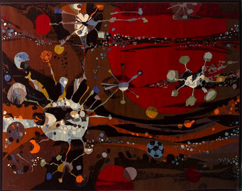 Important Robert Wogensky Aubusson Tapestry Serpent d'Etoile, France, 1965