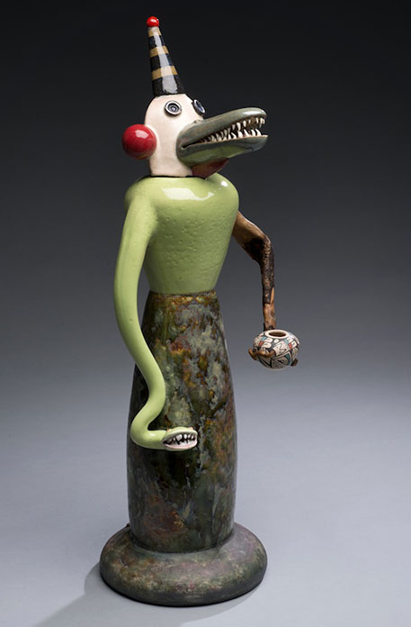Joe Bova -- Biter ceramic sculpture+Sherrie Gallerie