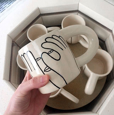 Louise-Madzia-face-mug Louise Madzia face mug with thick handle