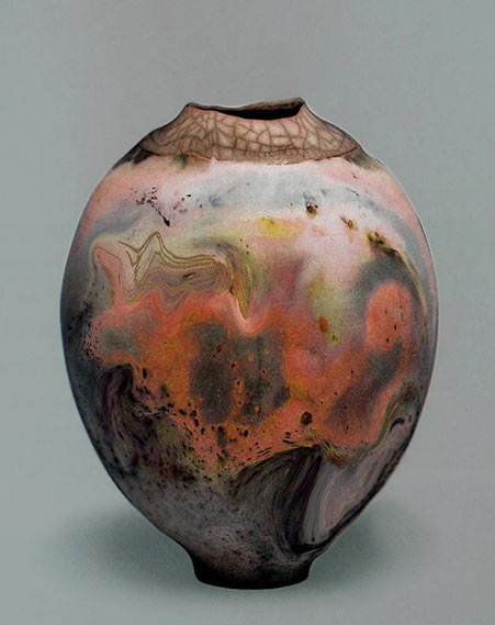 M.Wein Sager fire with crackle glazed top