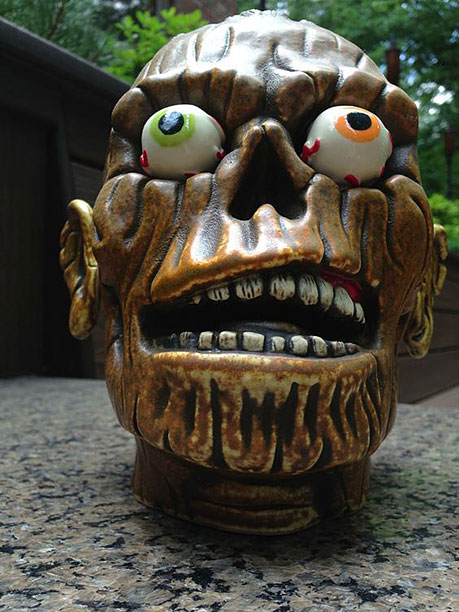 Munktiki-tiki-mug with mosnter face