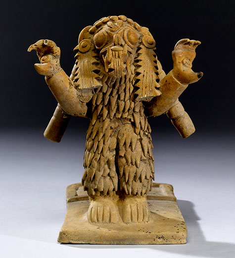 Pre-Columbian-Ecuador-Reptilian Yeti sculpture