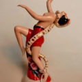 Hertwig Katzhutte art deco porcelain snake dancer