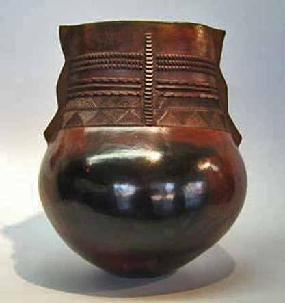 African Uphiso by Jabu Nala burnished vessel