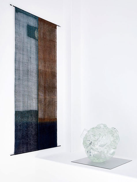 Indigo dyed textiles by Shihoko Fukumoto