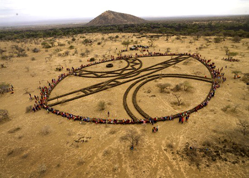 Andrew Rogers--Shield, geoglyph - Chyulu Hills, Kenya