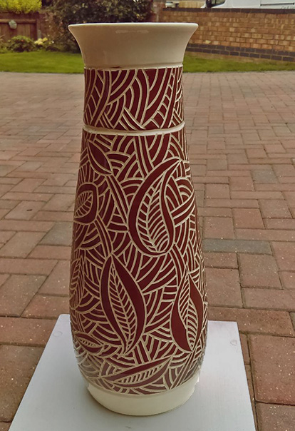 Gabrielle-Richardson-sgraffito-vase Gabrielle Richardson- large sgraffito vessel