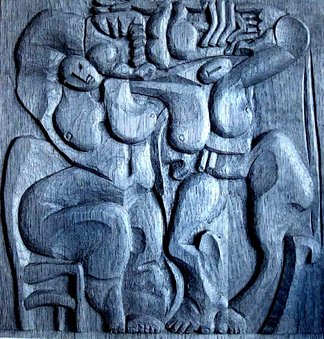 Le Corbusier--Demi Relief 1946 abstract relief panel