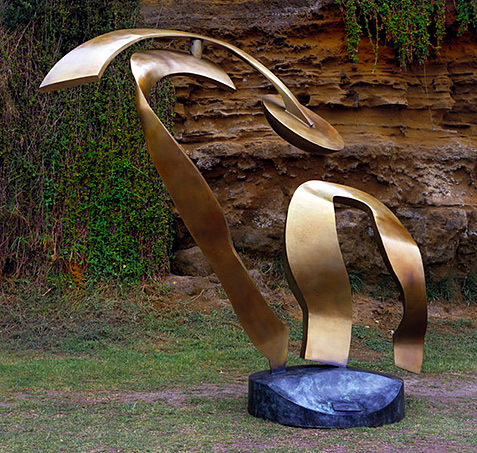 Bronze sculpture -- Balance- Andrew Rogers
