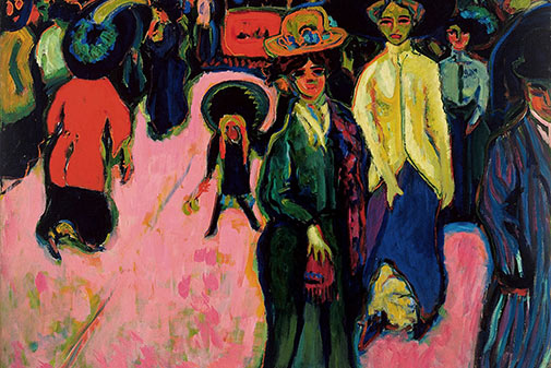Ernst Ludwig Kirchner-Street-Dresden-1913 oil painting