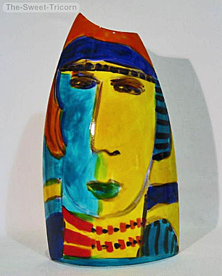 Hand Painted vase by Polly Courtin,