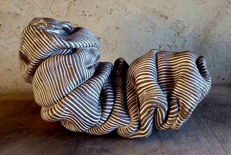 Jane Norbury-Train Paths folded ceramic form
