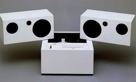 Mario Bellini Totem stereo system with detachable speakers (model RR 130)