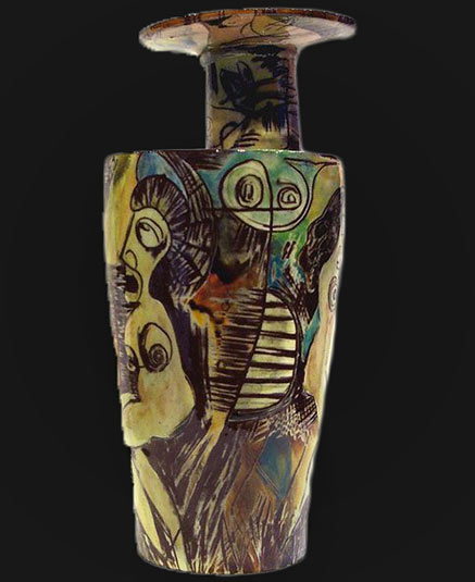 Sandra Wray abstract figure vase