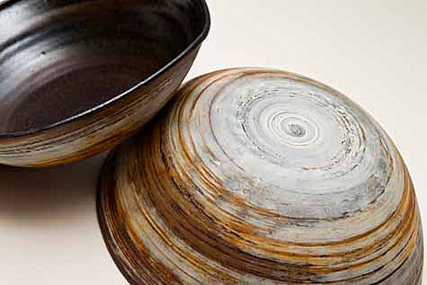 ceramic birch and rust bowls -- Sophia SoHyun Kim
