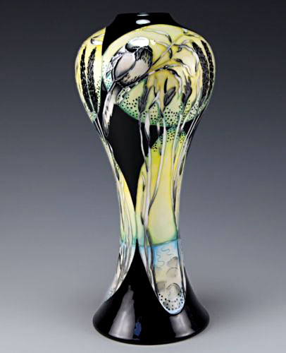 Moorcroft littoral life vase-shape 300-13,-signed by Paul Hilditch