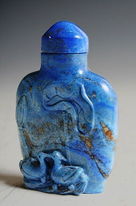 Chinese-Lapis-lazuli-snuff Bottle