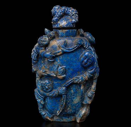 Carved Lapis-lasuli-Snuff-bottle--China