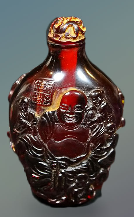 Late-Qing--Period-Four-Pcs-of-Antique-Glazed-Porcelain-Snuff-Bottle