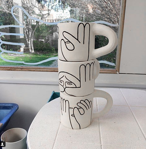Louise-Madzia---ceramic mug stack