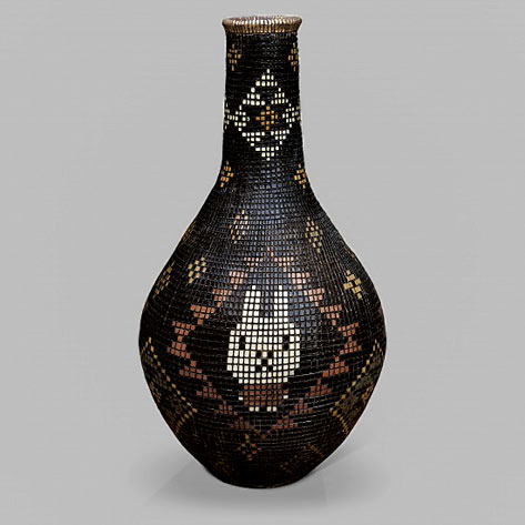 Lucinda Mudge Miffy Pixel Vase--2017 White pixel bunny motif