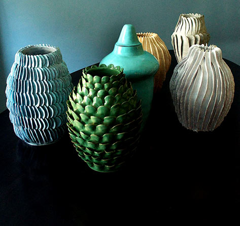 ceramic vases by Claudia Frignani