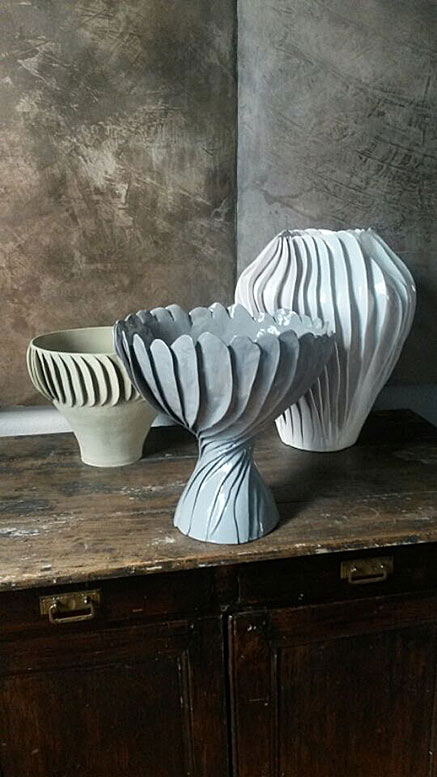 Wunderkammer-studio-Claudia-Frignani coil built vases