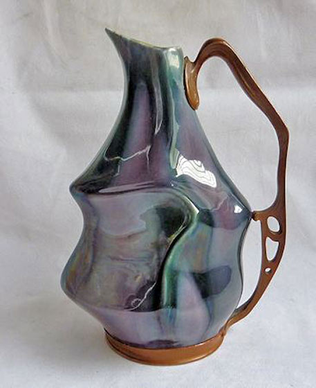 Art nouveau lusttre vase made by Gebrüder Meinhold--Emmy von Egidy