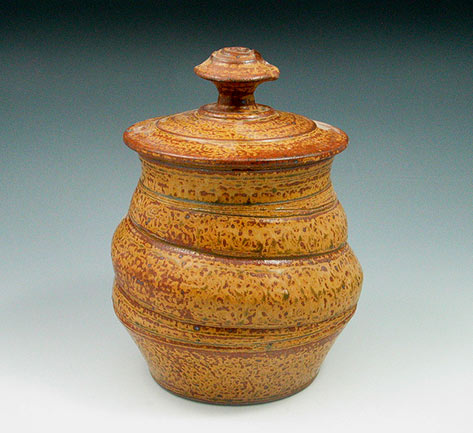 Lidded jar-Dennis McLaughlin---Havard Arts