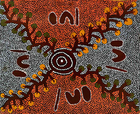 Emily-Andy Napaltjarri aboriginal dot art
