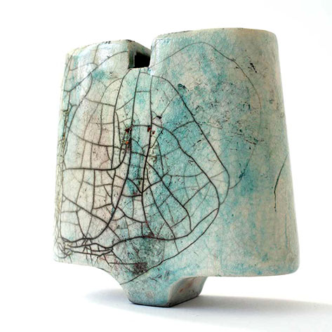 Florence Paulac crackle glaze vase