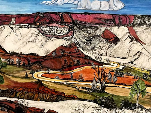 Kathy Inkamala landscape painting
