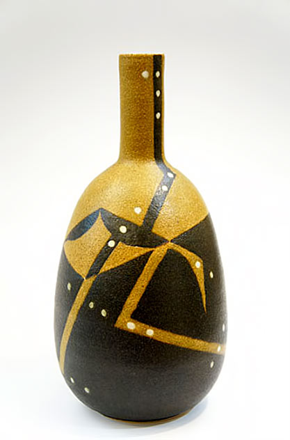 Morihiro Wada---Glaze bird fly bottle---21.5-inches