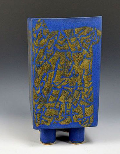Morino Taimei Quadripedal mid century-Vase---modernjapaneseceramics-kyoto