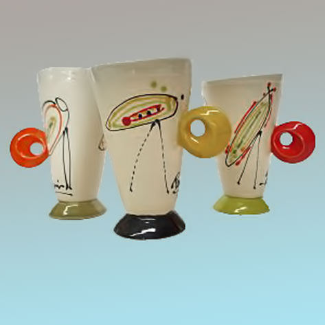 Christiane Paquin ceramic footed cups