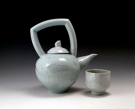 Pauline Pelletier tea pot and cup