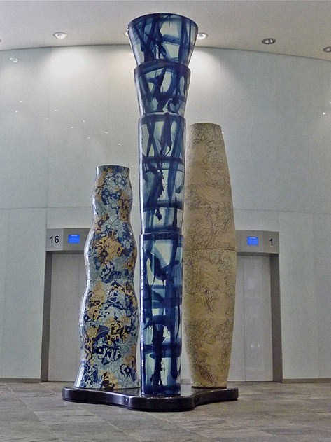 Qatar_ ceramic vessels installation_Tornado Tower