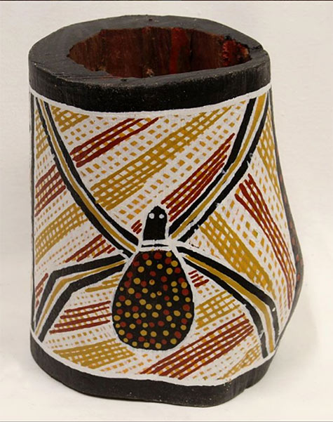 gapuwiyak culture and arts Garrinbi -- St Andrews Cross spider by Harry Malibirr