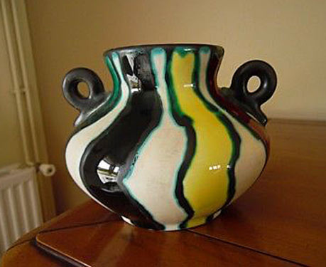 Gabriel Fourmaintraux-50-60s twin handled vase