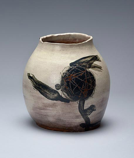 Asymmetrical-sculpted-vessel-(c.-1970),-Yagi-Kazuo