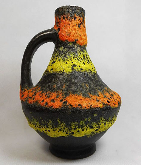 West German Bay-67-17 fat lava vase