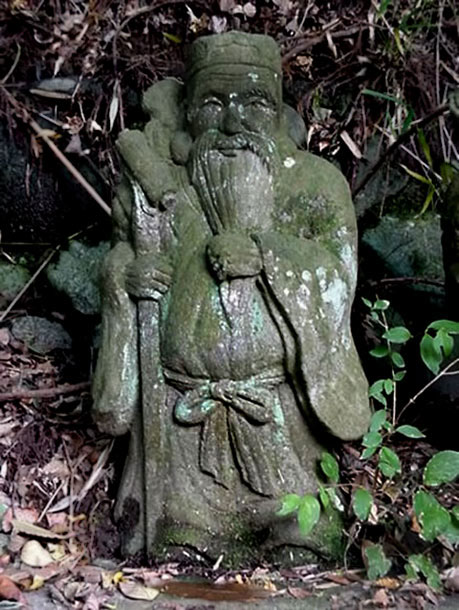 Fukurokuju stone statue at Kamakura