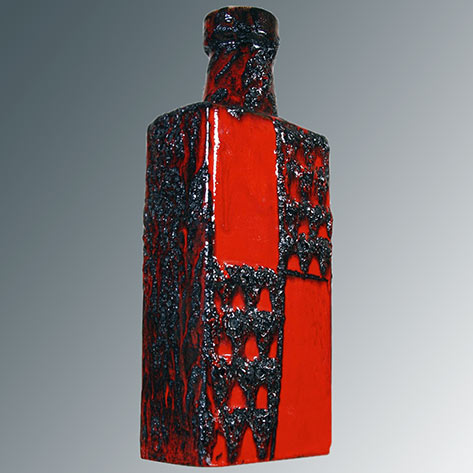 Glazed Lava Bottle Vase by Scheurich Keramic---IstDibs