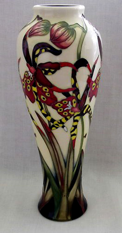 Kerry Goodwin-Samphire-Spider-Orchid-Large-10-inch-Vase - Moorcroft